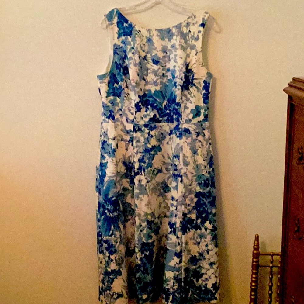 Blue floral dress